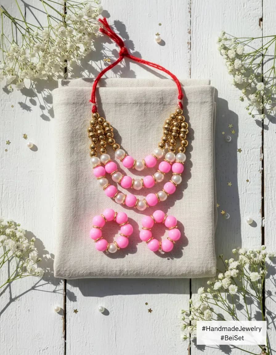 Handmade Multi-Layer Bead Set with Bangles