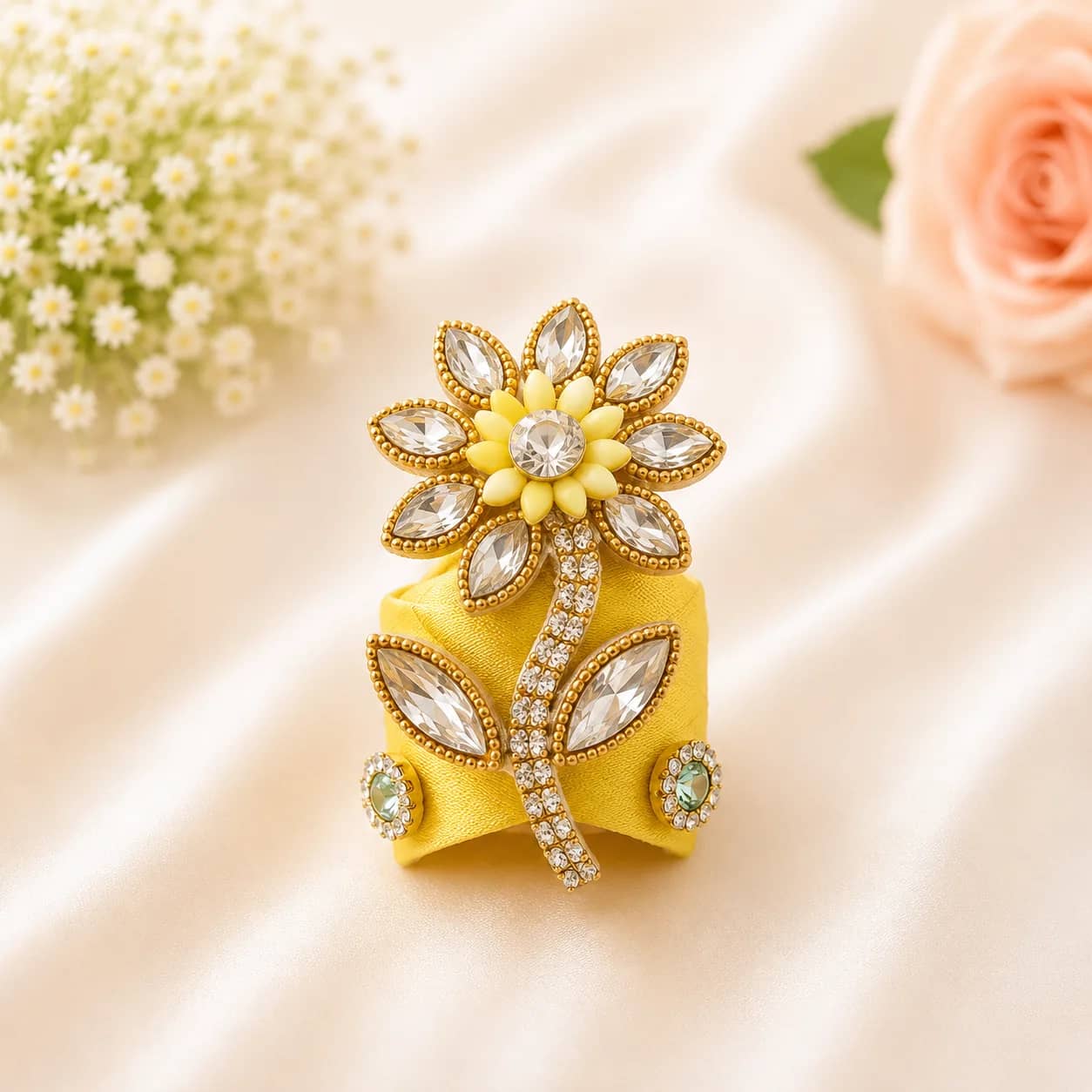 Laddu Gopal Crystal Flower Mukut (Crown) size 2