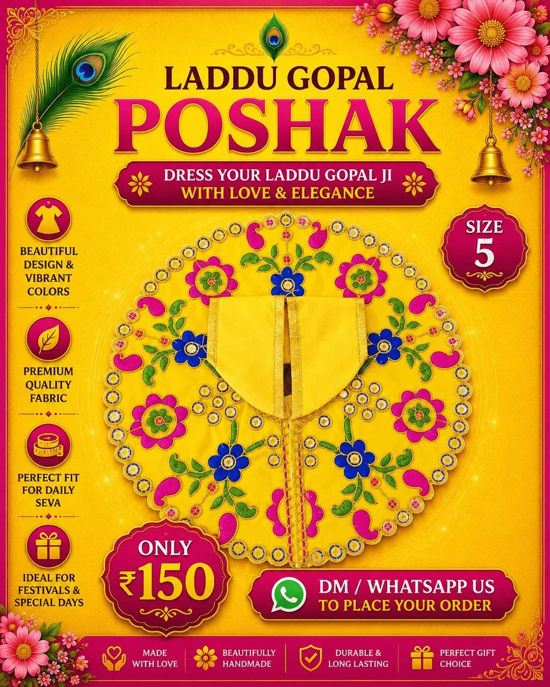 Sunny Yellow Petal Poshak