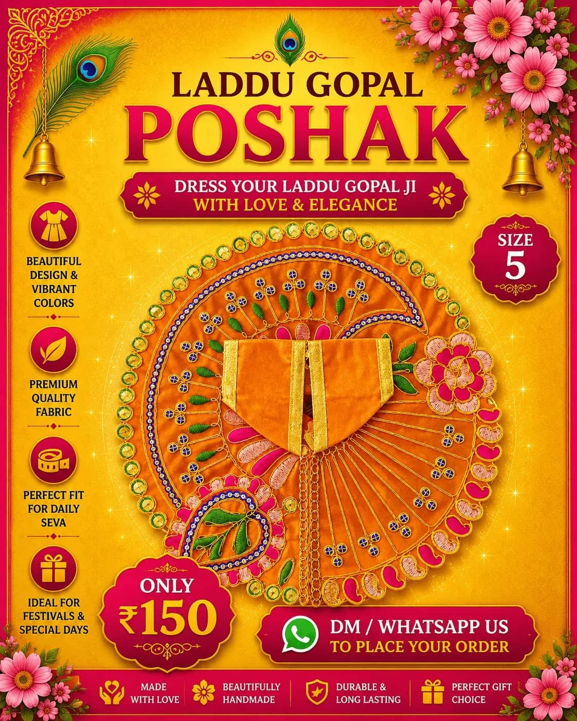 Sunset Orange Lotus Poshak