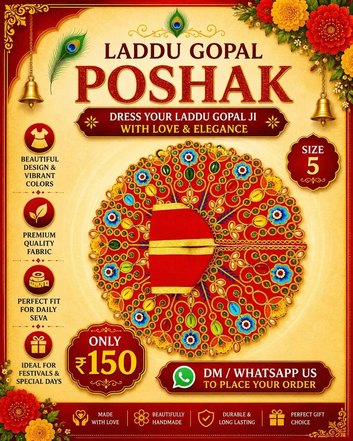 Vibrant Magenta Ornate Poshak