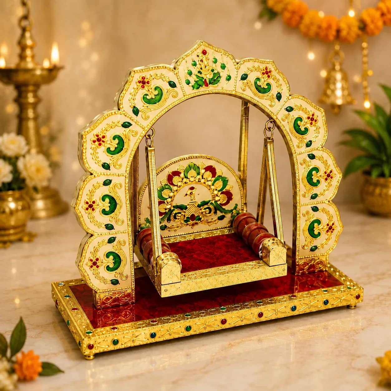 Traditional Meenakari Gate Jhula