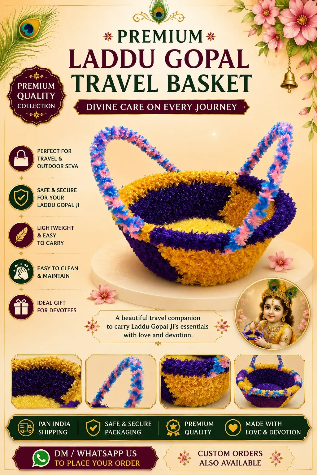 Laddu Gopal Travel Basket