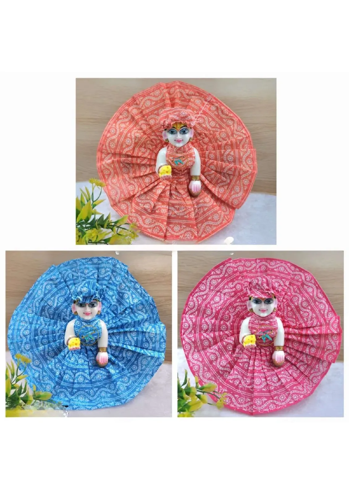Laddu Gopal Traditional Print Combo (Pack of 4)