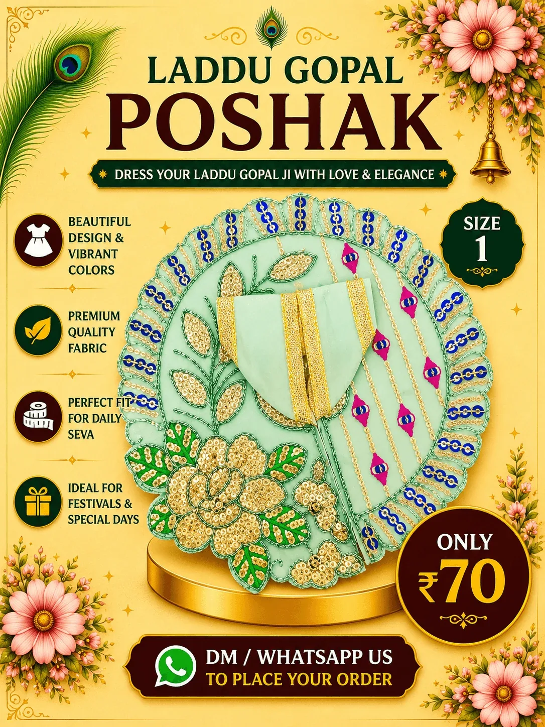 Mint Floral Festival Poshak
