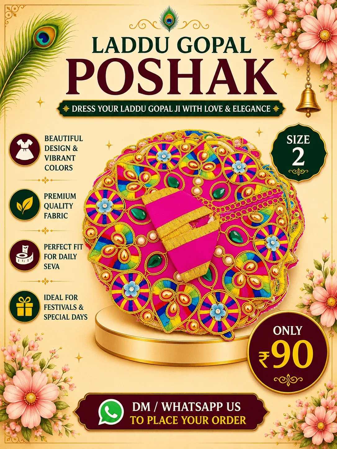 Pink Floral Mandala Poshak