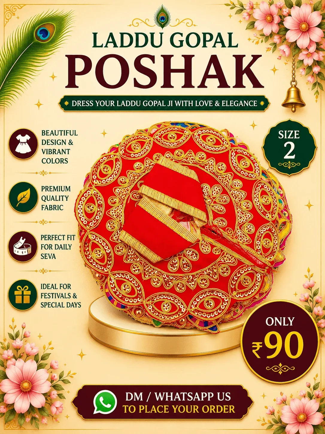 Radiant Red Festive Poshak