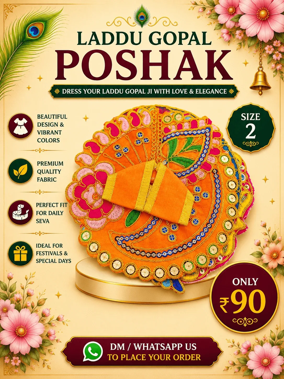 Sun-kissed Orange Festival Poshak