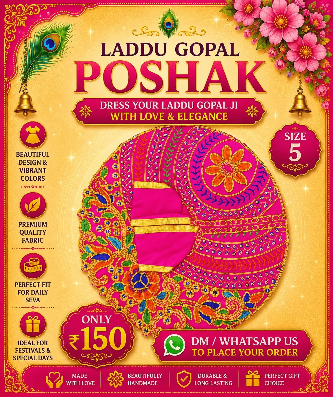 Crimson Pearl Embellished Poshak