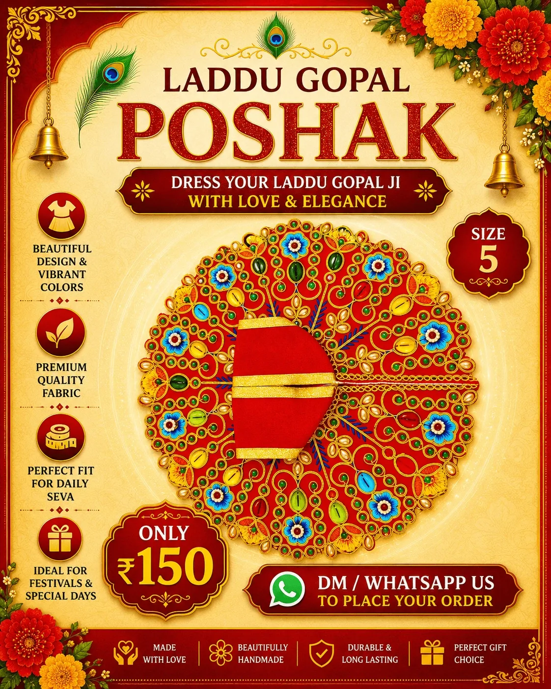Vibrant Magenta Ornate Poshak